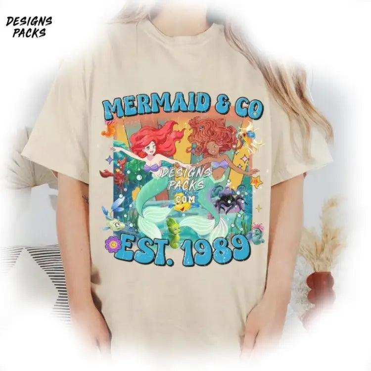 Mermaid And Co Black Cartoon The Little Png Design