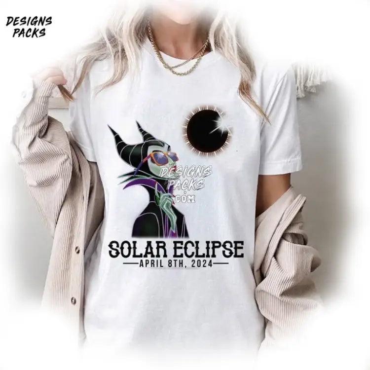 Mermaid Solar Eclipse 2024 Cartoon Villain Total Png Design