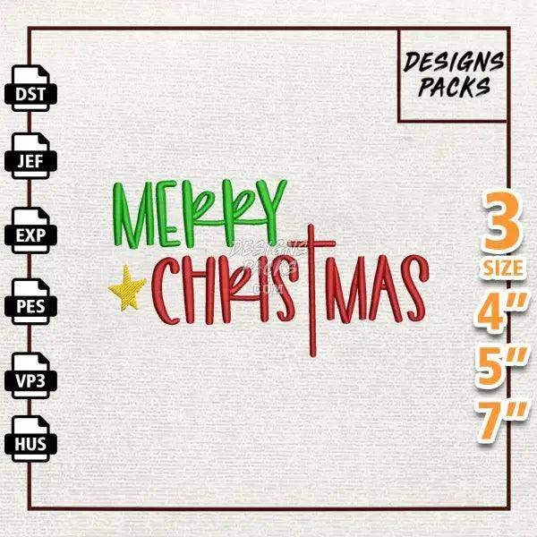 Merry Christmas 2023 Embroidery Design