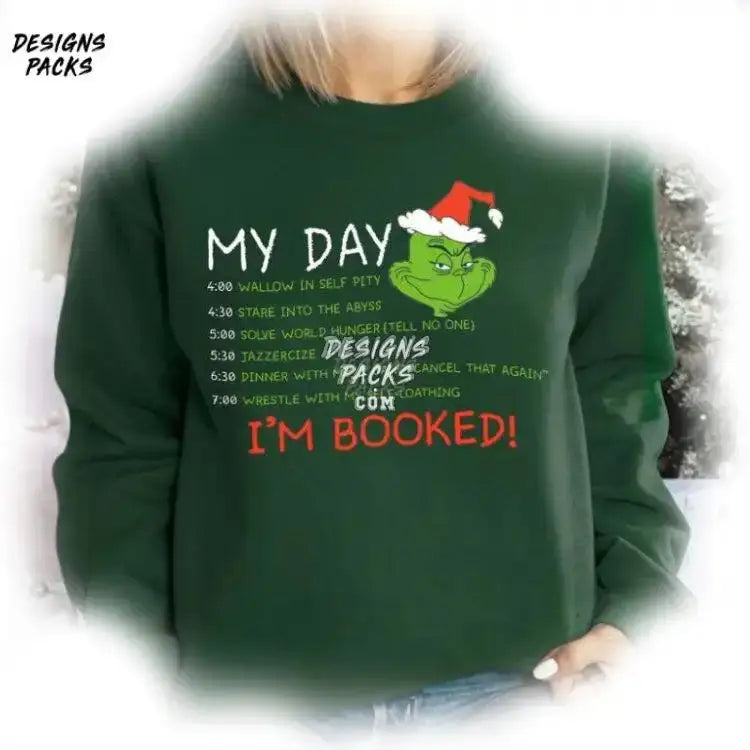 Merry Christmas Clipart The Grinch Movie I’m Booked Png Design