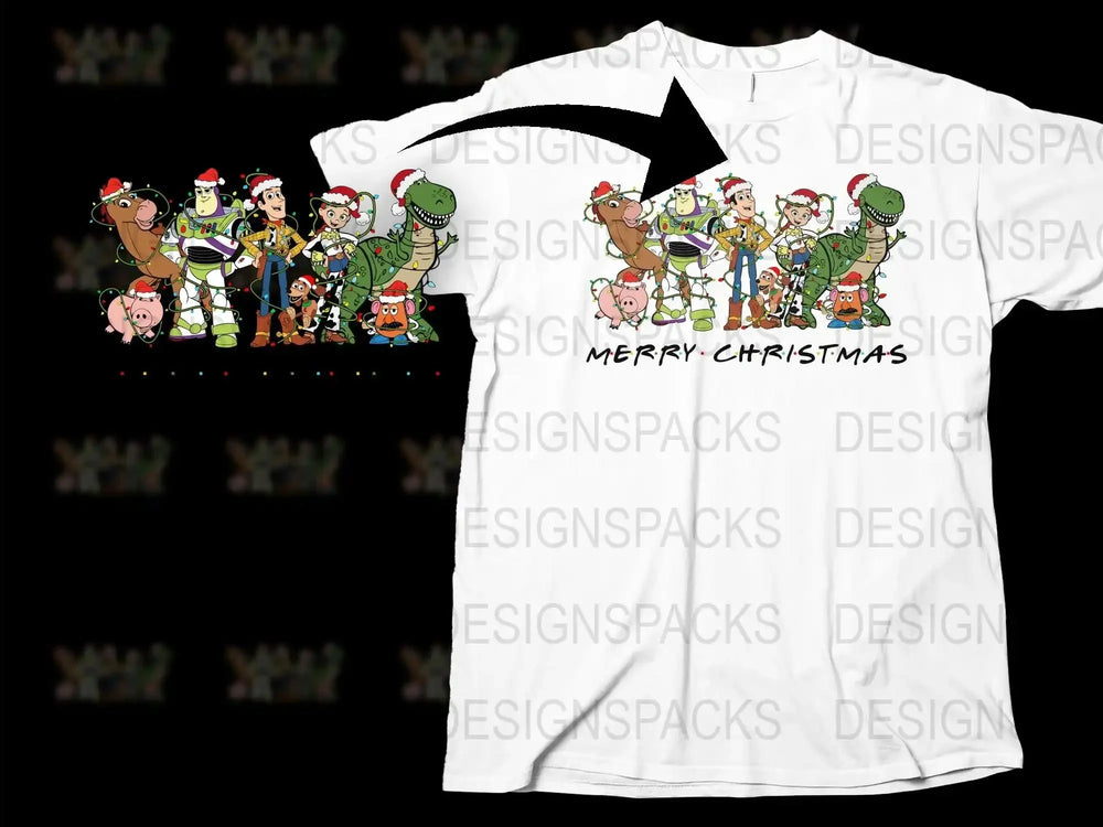 Festive Dinosaur Christmas T-Shirt, Cute Holiday Dinosaurs in Santa Hats, Family Matching Tee, Xmas Gift Idea, Unique Winter Apparel