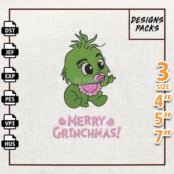 Merry Greenchmas Embroidery Design