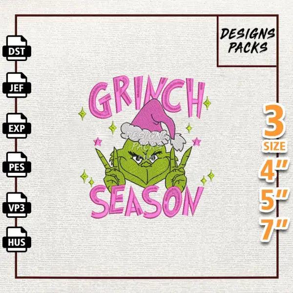 Merry Grinchmas Embroidery Design
