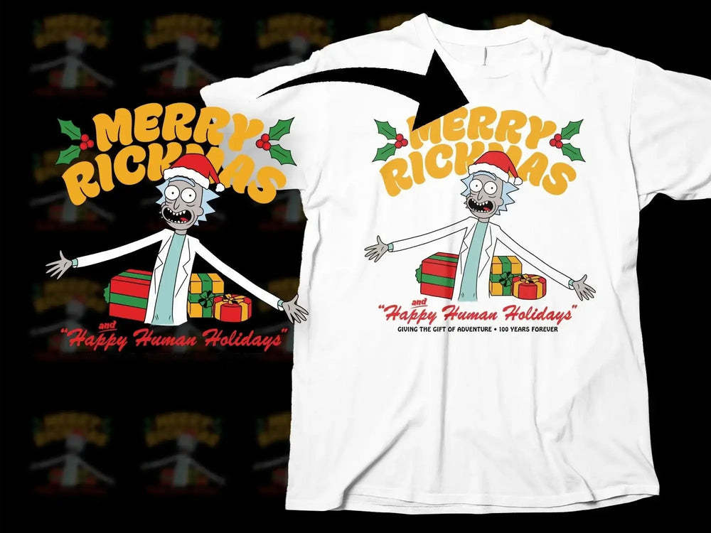 Merry Rickmas Happy Human Holidays Graphic Png Digital Download