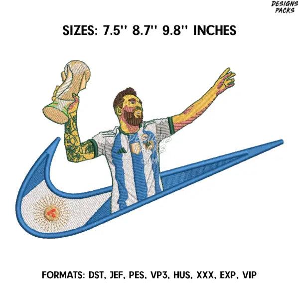 Messi Embroidery Design File, Soccer Embroidery Design, Anime Pes Design Brother, UEFA Embroidery Design