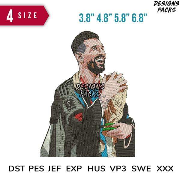 Embroidery design of a bearded man in sports jacket, available in multiple sizes and formats