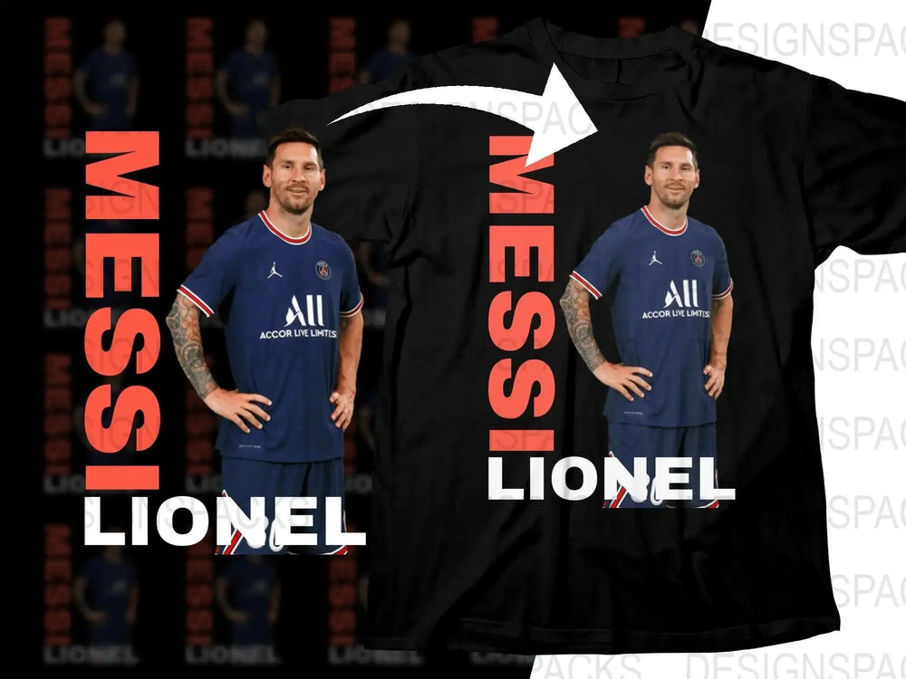 Messi Paris Soccer Graphic Soccer Png Digital Download