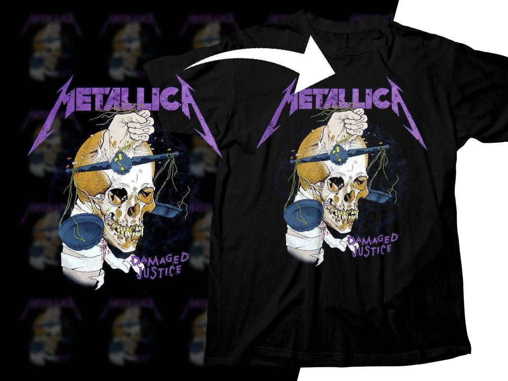 Metallica Damaged Justice Rock Png Halftone Digital Download