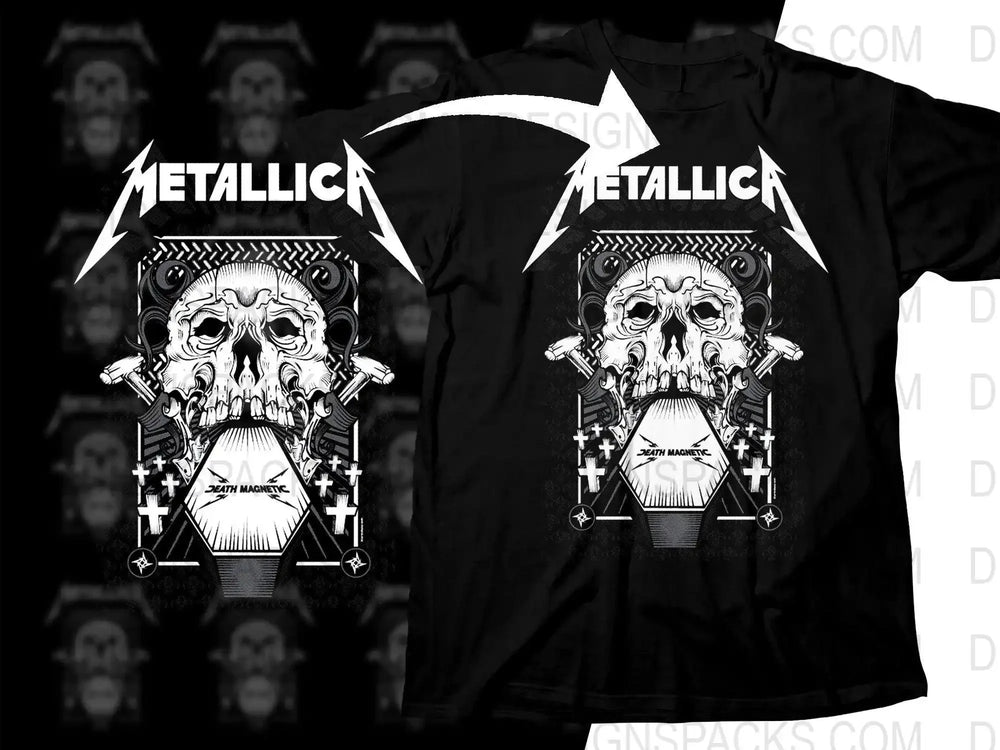 Metallica Death Magnetic Album Art Inspired Png Halftone Digital Download