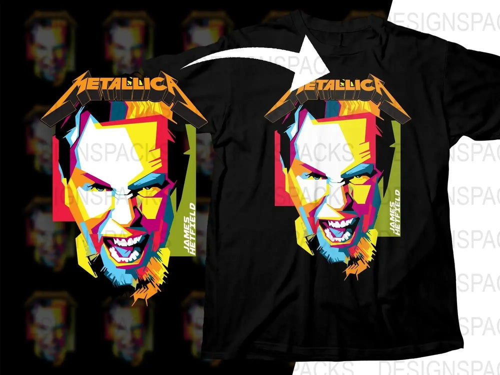 Metallica James Hetfield Rock Band Art Png Design Digital Download