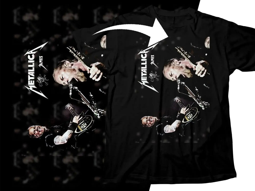 Metallica James Hetfield Unique Artistic Rock Heavy Metal Concert Png Halftone Digital Download
