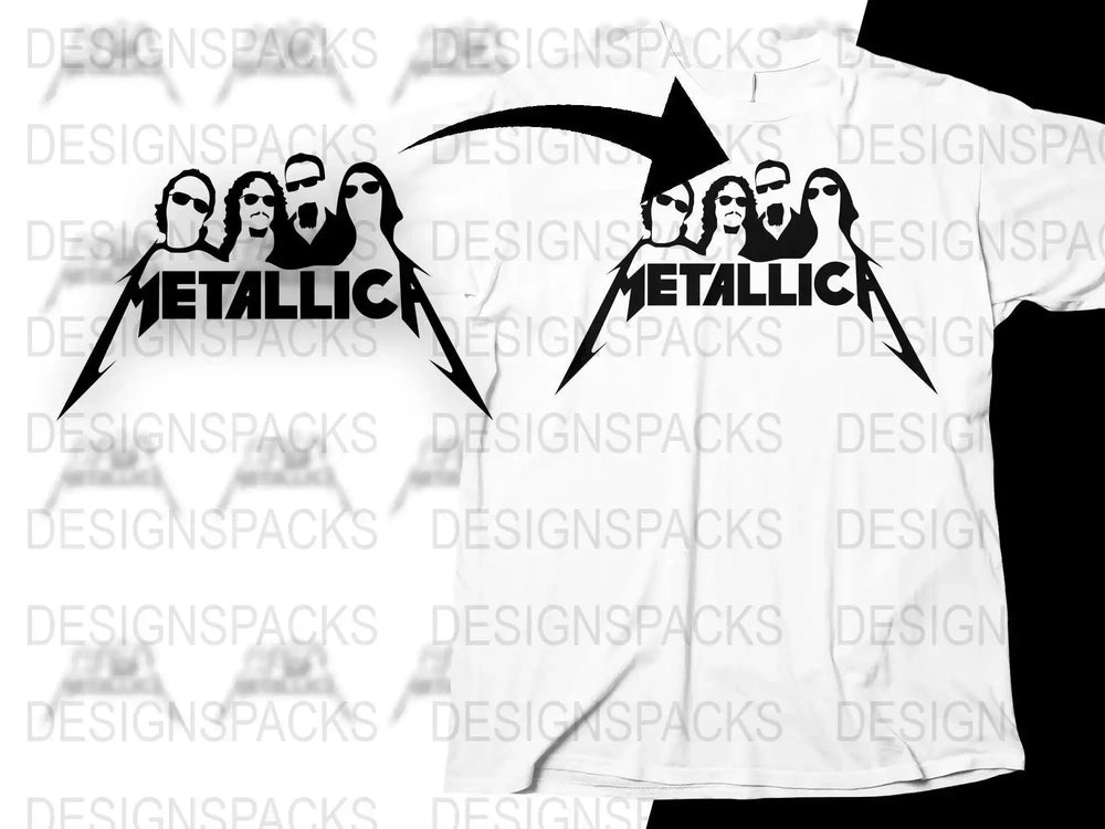 Metallica Rock Band Graphic Design Printed Png Design Digital Download
