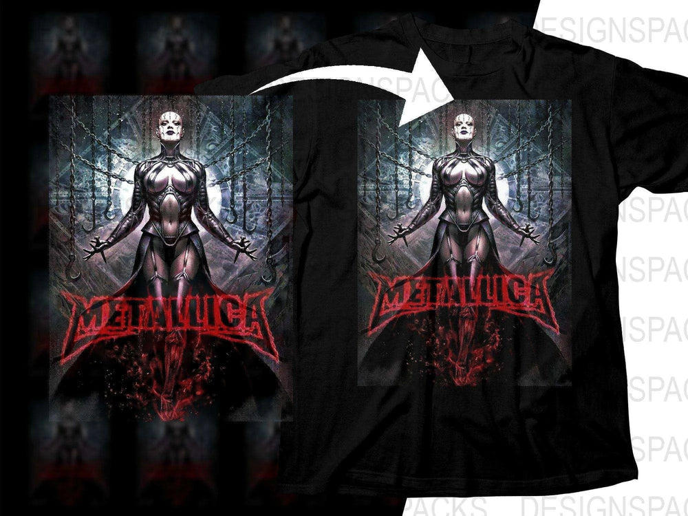 Metallica Sci-Fi Theme Graphic Rock Band Png Halftone Digital Download