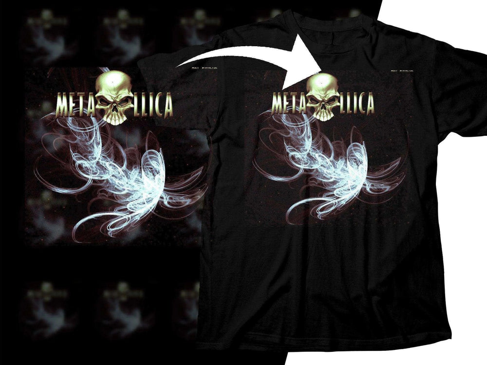 Metallica Skull And Smoke Inspired Rock Heavy Metal Png Halftone Digital Download