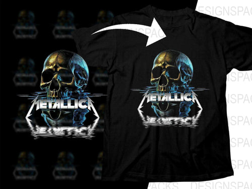 Metallica Skull Artwork Rock Band Png Halftone Digital Download