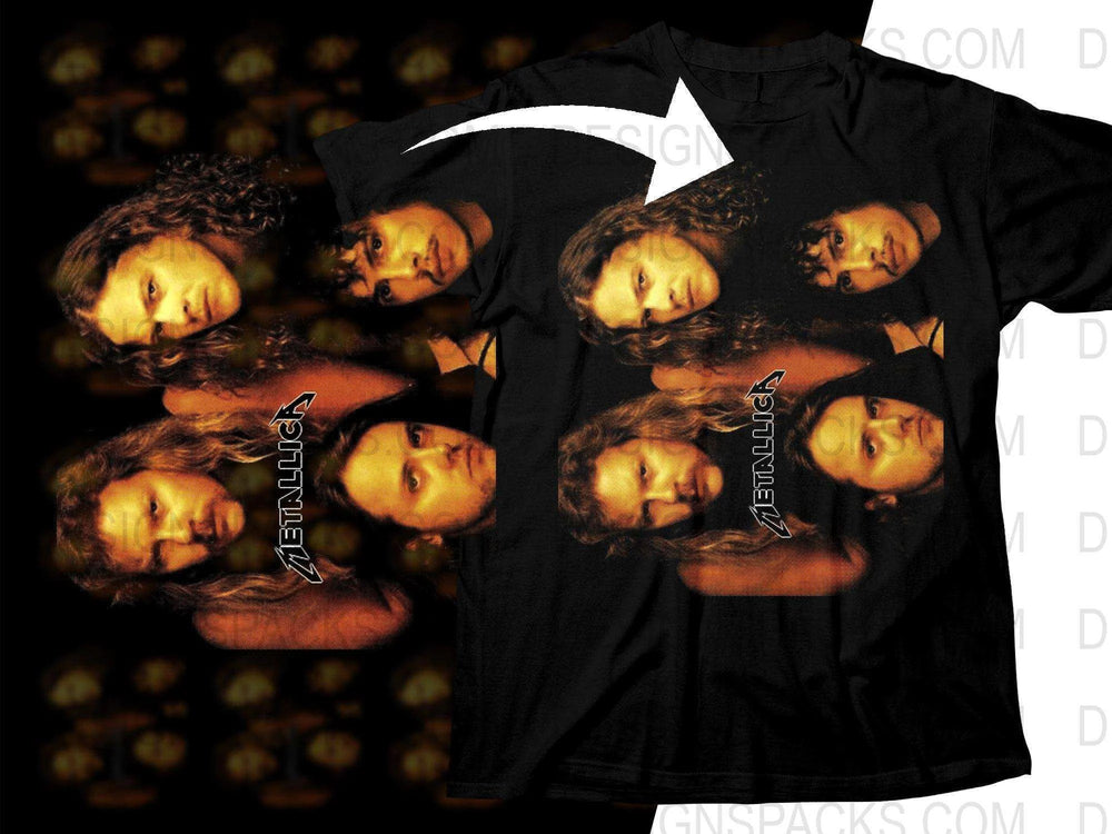 Metallica Vintage Band Rock Band Fans Crew Png Halftone Digital Download