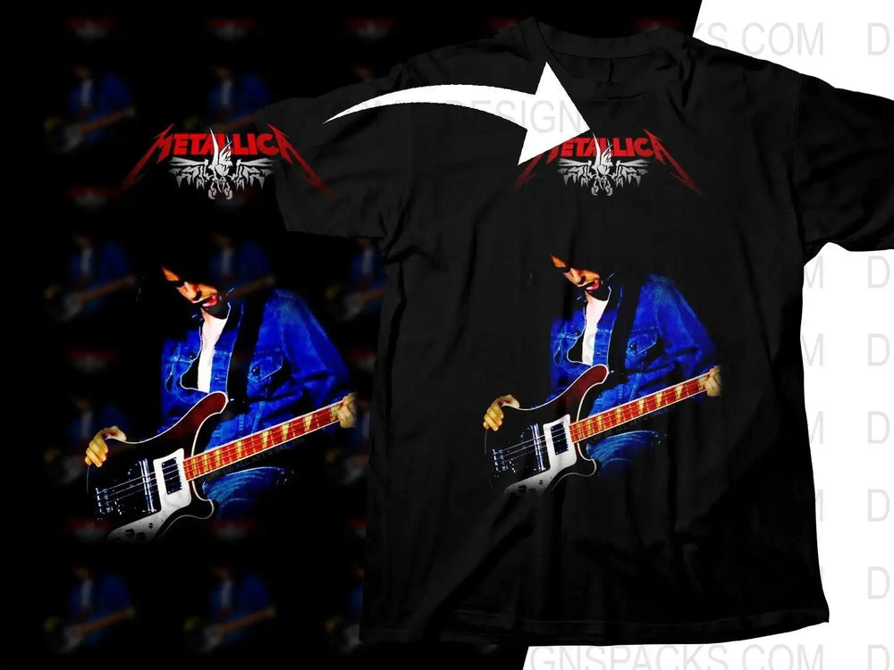 Metallica Vintage Rock Band Guitarist Design Png Halftone Digital Download