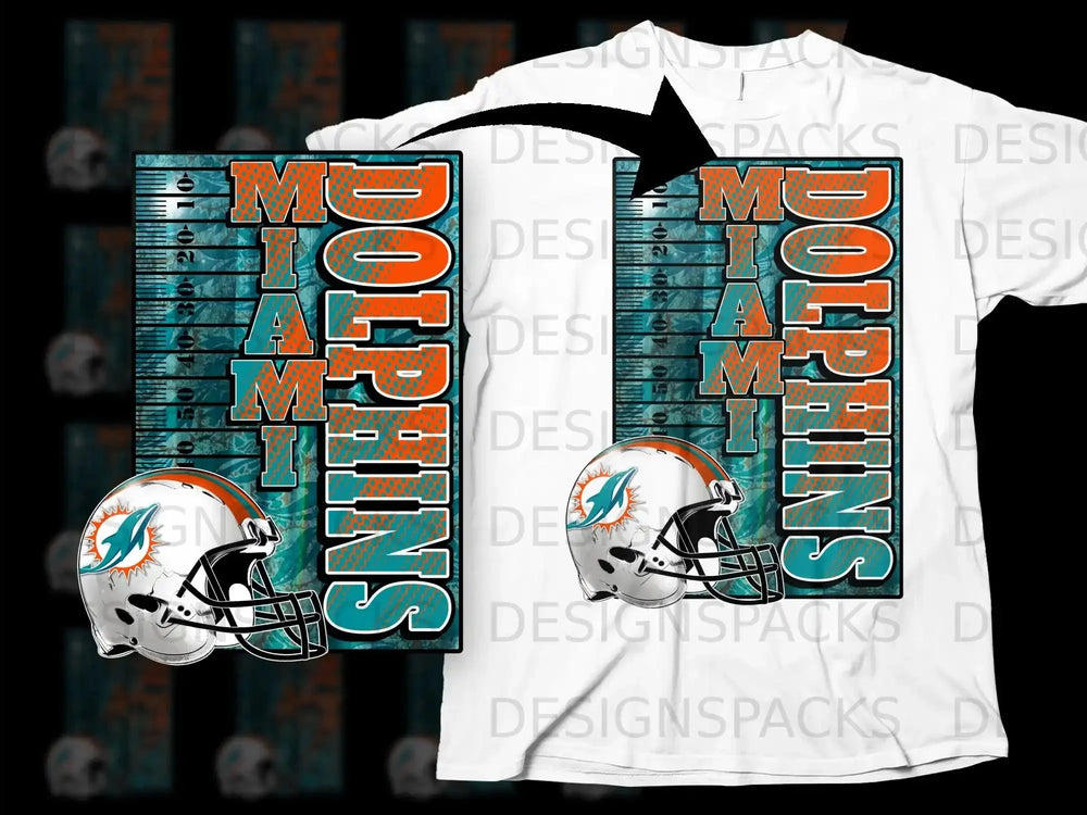 Miami Dolphins Football Team Graphic T-Shirt Product