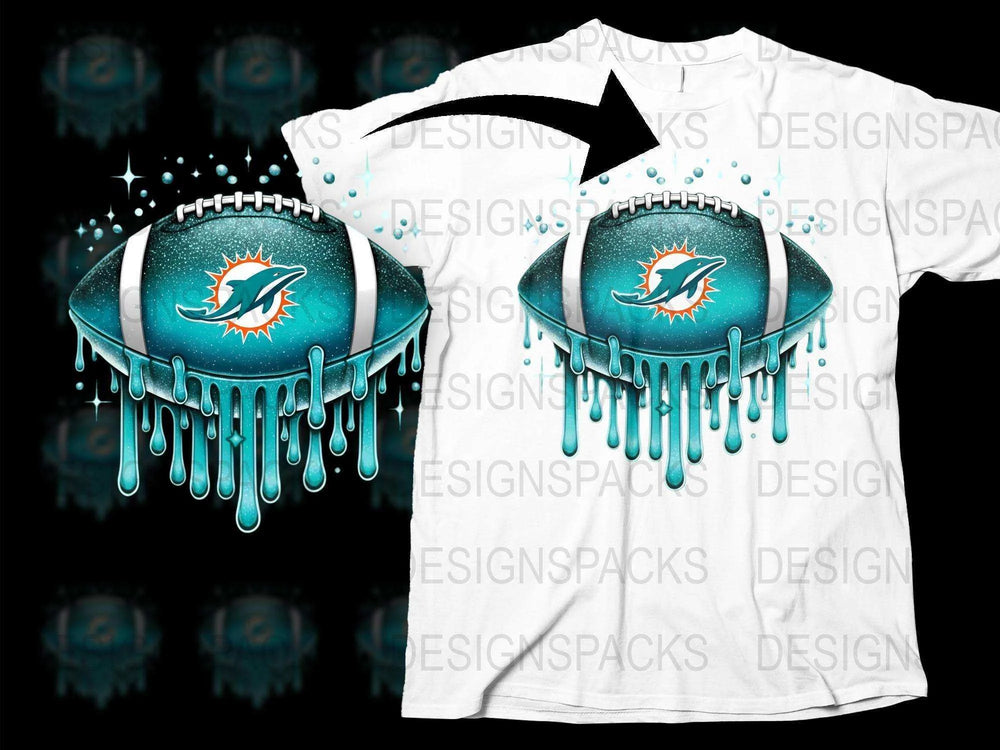 Miami Dolphins Eye Design T-Shirt, Graphic Tee, Sports Fan Apparel, Unique Football Team Shirt, Vibrant Color Print