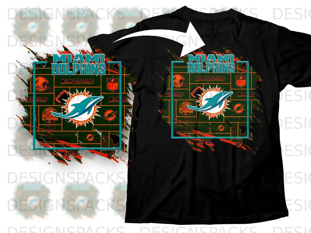 Miami Dolphins NFL Logo Fan T-Shirt Ideal for Supporters