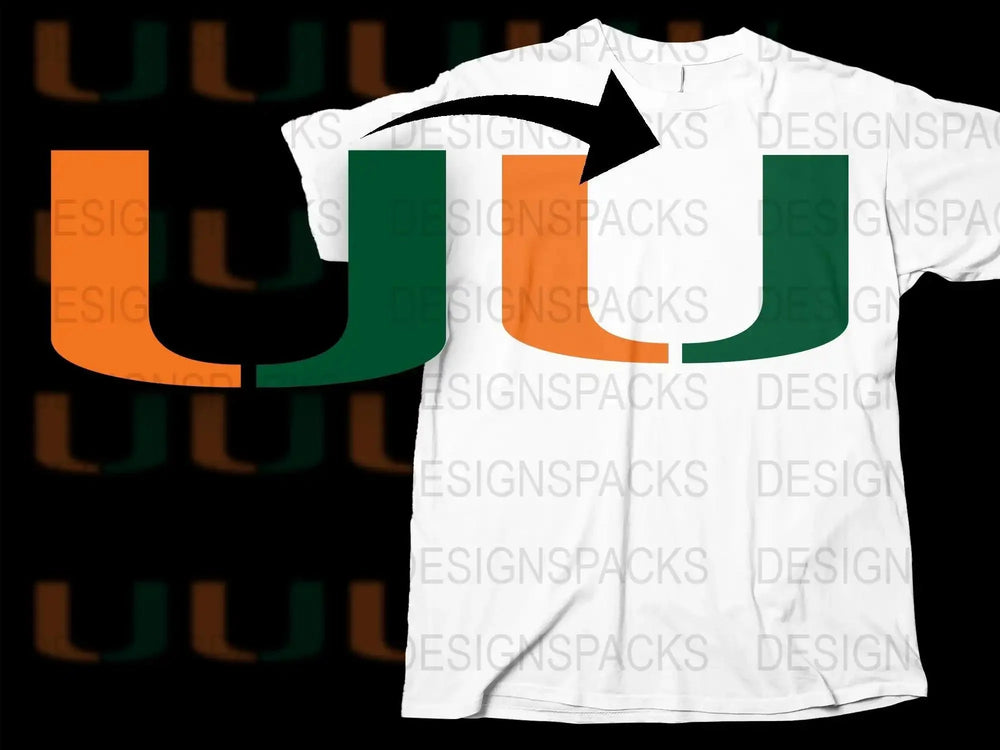 Miami Hurricanes College Football Png Digital Download