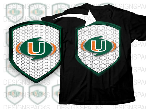 Men's Graphic T-Shirt with Green and Orange Logo Design, Casual Sports Tee, Unique Mesh Pattern, Stylish Summer Wear