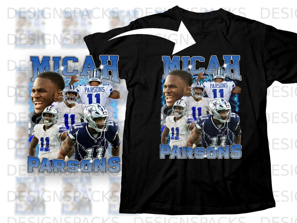 Micah Parsons Dallas Cowboys jersey with team and player name graphics.