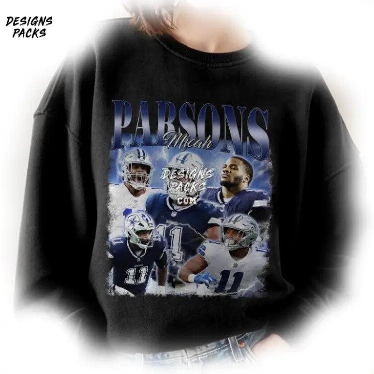 Micah Parsons Football Bootleg Vintage Tyle Png Design