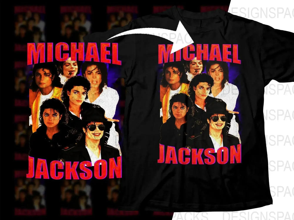 Michael Jackson Collage Iconic Style Graphic Png Digital Download