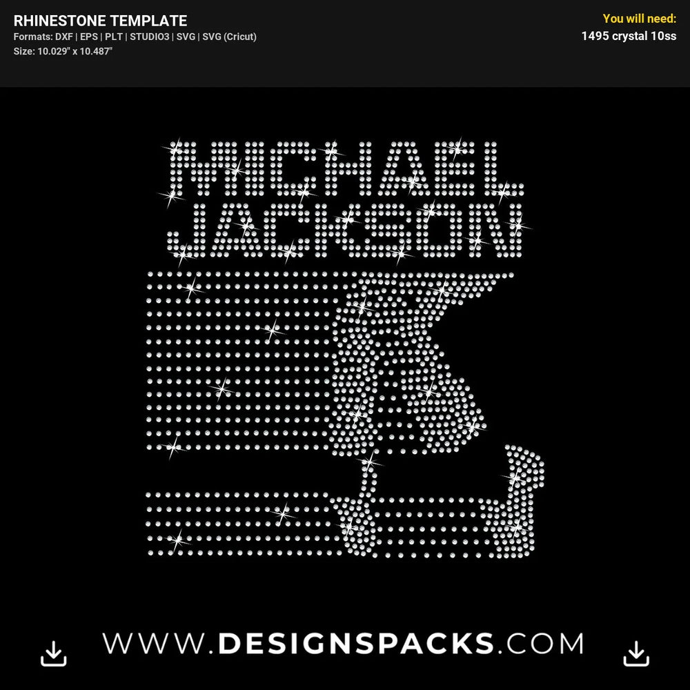 Michael Jackson1 Rhinestone Digital Template