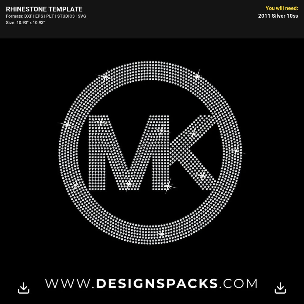 Michael Kors Designer Luxury Rhinestone Digital Template