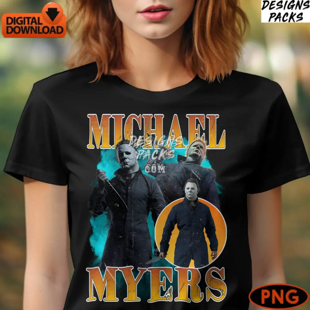 Michael Myers Horror Movie Digital Art Instant Download Png Halloween Film Character