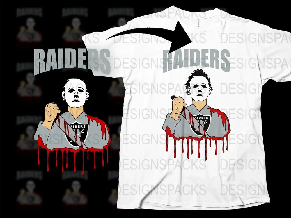 Michael Myers Raiders Horror Graphic Png Digital Download