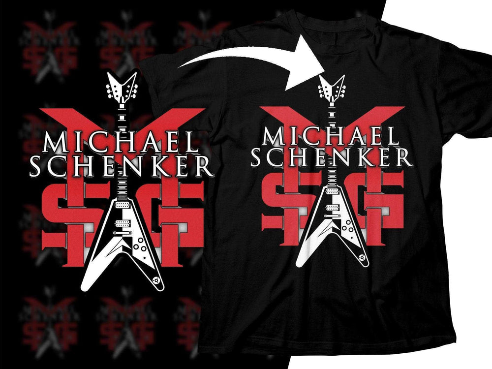 Michael Schenker Guitar Logo Classic Png Halftone Digital Download