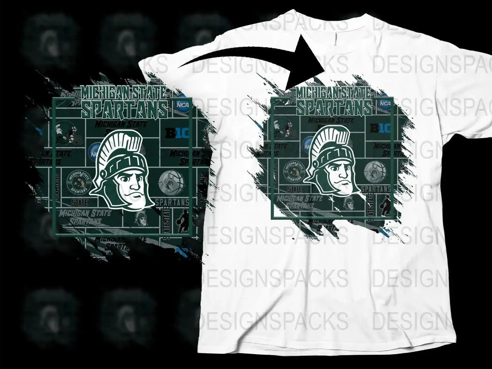 Michigan State Spartans T-Shirt, NCAA Team Graphic Tee, Men's Sports Apparel, College Fan Gear