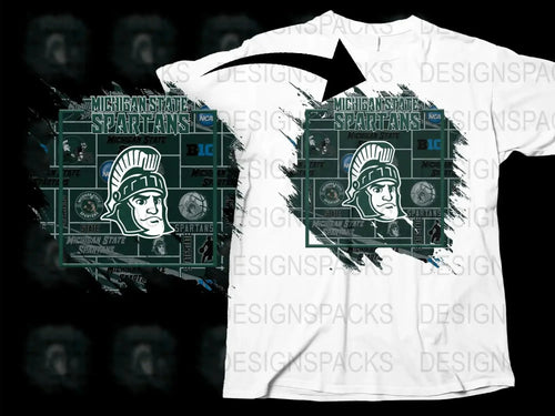 Michigan State Spartans T-Shirt, NCAA Team Graphic Tee, Men's Sports Apparel, College Fan Gear