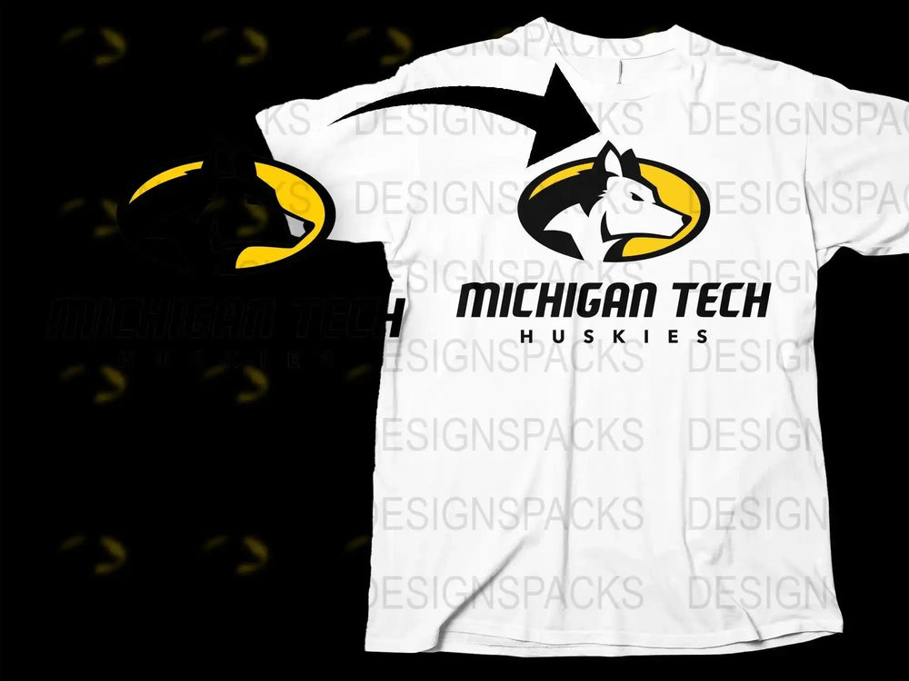 Michigan Tech Huskies College Football Png Digital Download