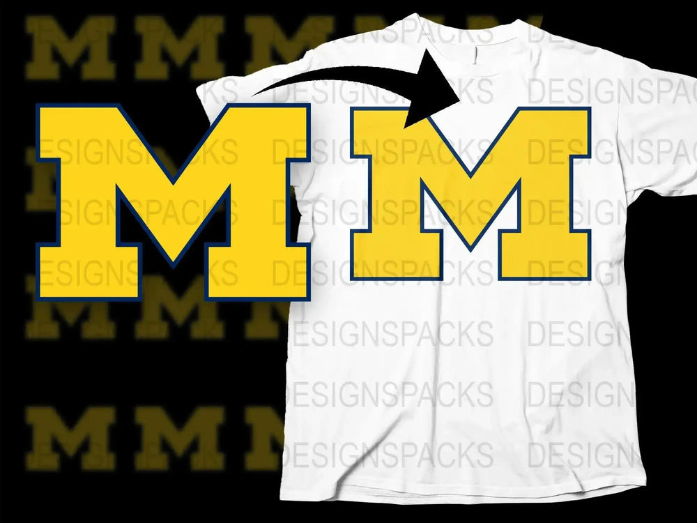 Michigan Wolverines College Football Png Digital Download