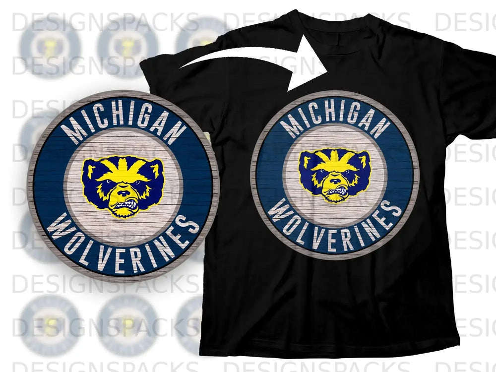 Michigan Wolverines Circular Logo T-shirt Product