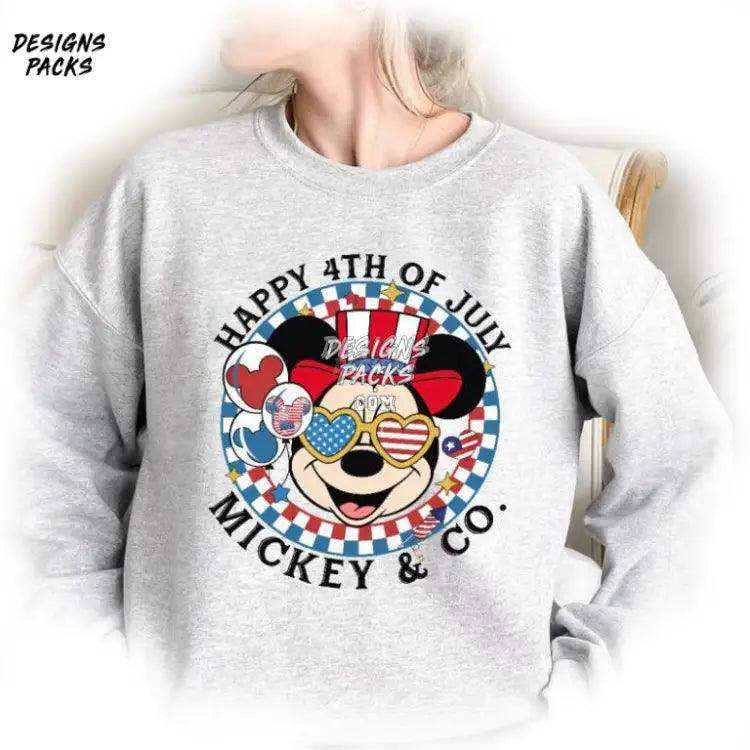Mickey And Co Happy 4Th Of July Fourth Cartoon Png Design
