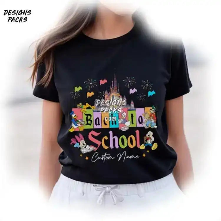 Mickey And Friends Back To School Design Magic Kingdom 1St Day Of Png
