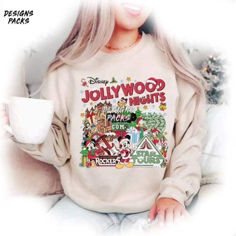 Mickey And Friends Cartoon Christmas Studios Jollywood Nights Png Design