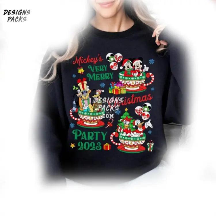 Mickey And Friends Christmas Cartoon Mickey’s Very Merry Party Png Design