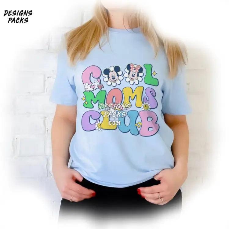 Mickey And Friends Family Vacation Vintage Cool Moms Club Png Design