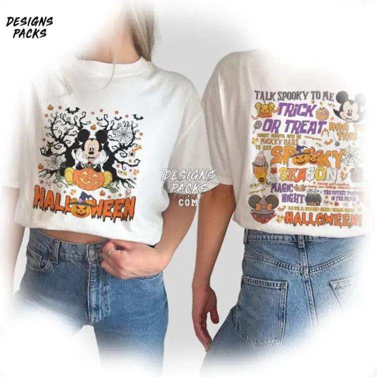 Mickey And Friends Halloween Spooky Season Cartoon Two Sided Mickey’s Not - So - Scary Party Png