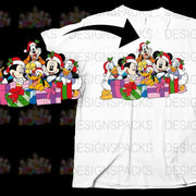Disney Christmas T-Shirt, Mickey and Friends Holiday Graphic Tee, Festive Family Apparel Gift