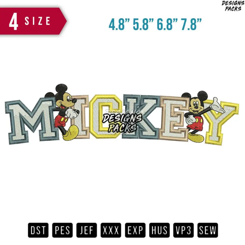 Mickey Cartoon Embroidery Design