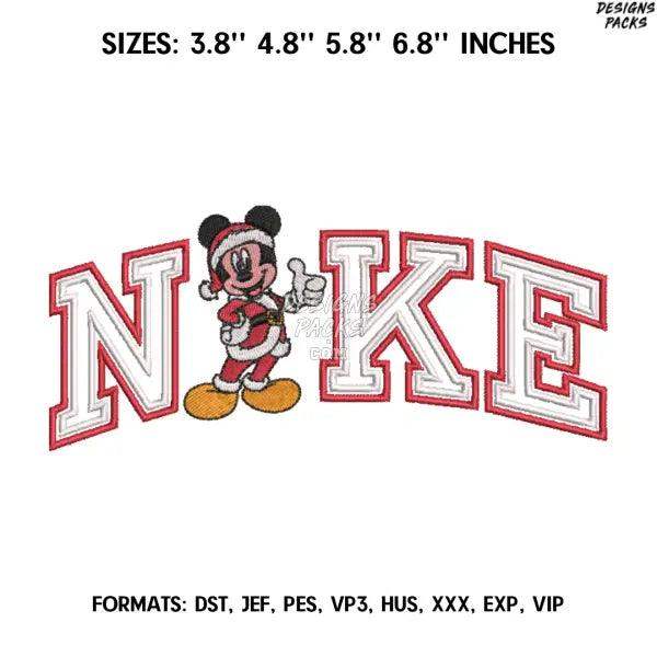 Mickey Christmas Embroidery Design File, Mickey Embroidery Design,.