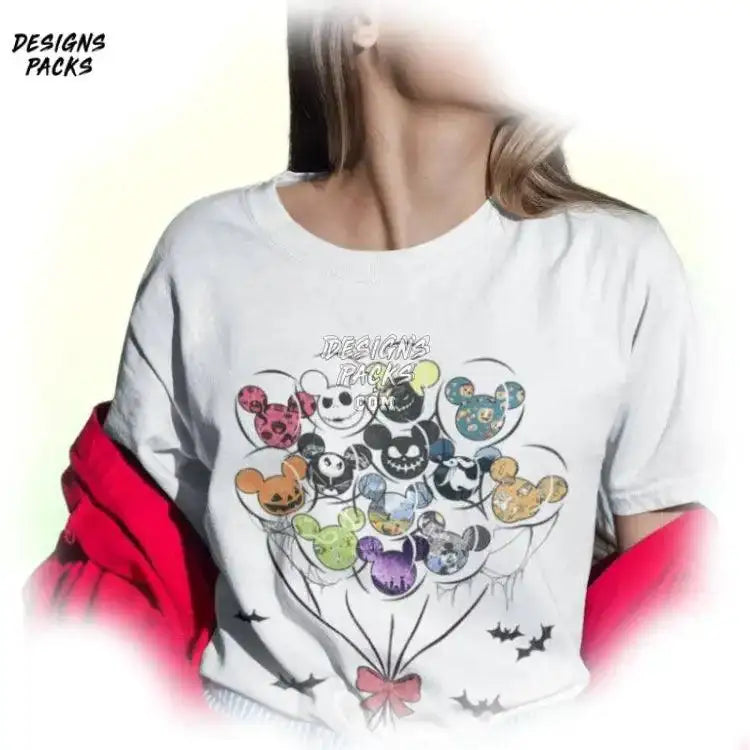 Mickey Ears Halloween Magic Kingdom Cartoon Balloons Png Design