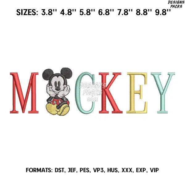 Mickey Embroidery Design File, Mickey Embroidery Design,.
